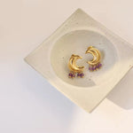 tassel half moon Earrings