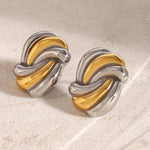 Silver Gold Mixed Earrings