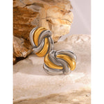 Silver Gold Mixed Earrings