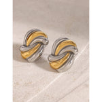 Silver Gold Mixed Earrings