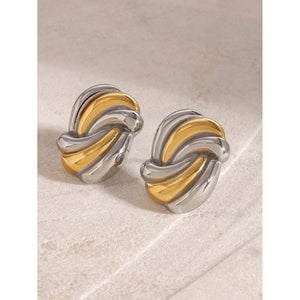 Silver Gold Mixed Earrings