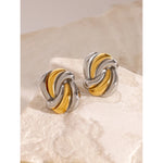 Silver Gold Mixed Earrings