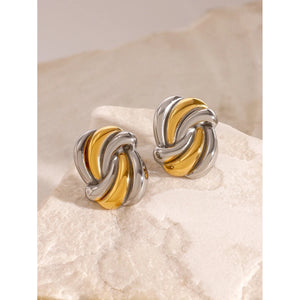 Silver Gold Mixed Earrings