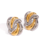 Silver Gold Mixed Earrings
