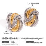 Silver Gold Mixed Earrings