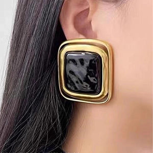 Retro Block Earrings