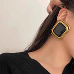 Retro Block Earrings