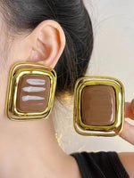 Retro Block Earrings