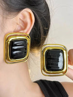 Retro Block Earrings