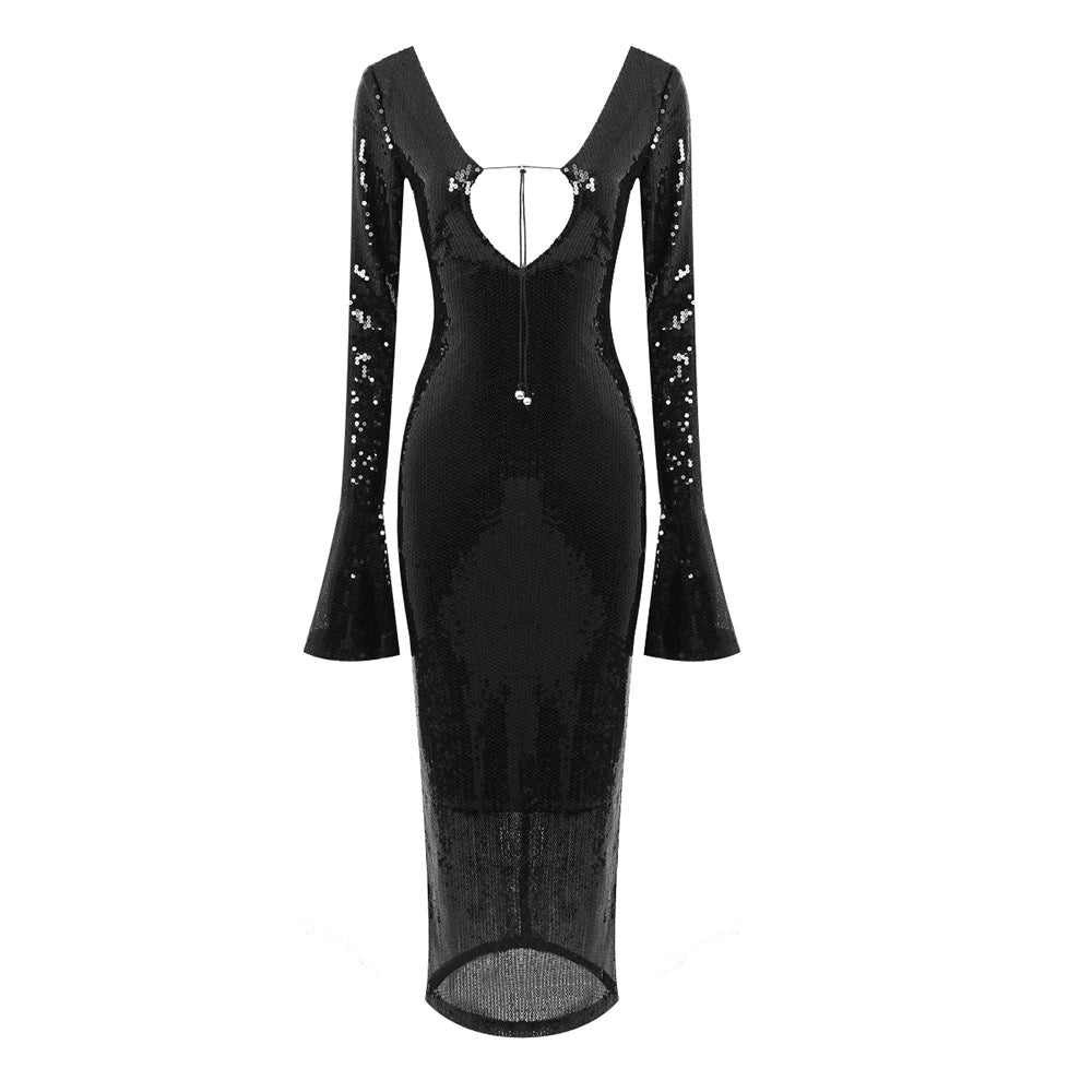 Hailey Black Sequin Dress